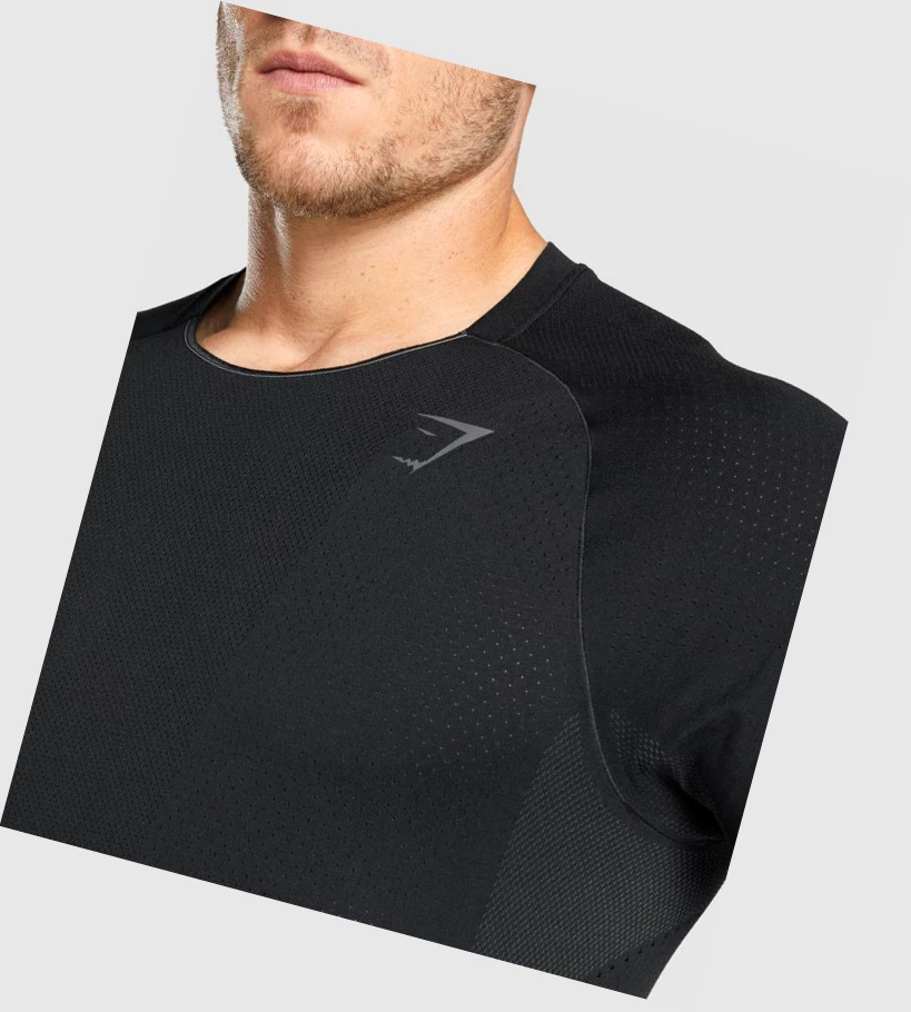 Gymshark Apex Seamless Miesten T Paidat Mustat | LFUDPW523