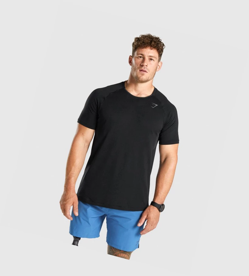 Gymshark Apex Seamless Miesten T Paidat Mustat | LFUDPW523