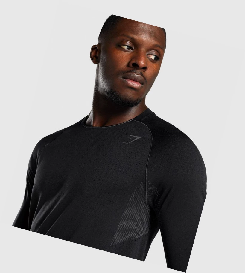 Gymshark Apex Seamless Miesten T Paidat Mustat | VRDUYM834
