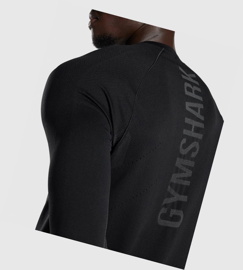 Gymshark Apex Seamless Miesten T Paidat Mustat | VRDUYM834