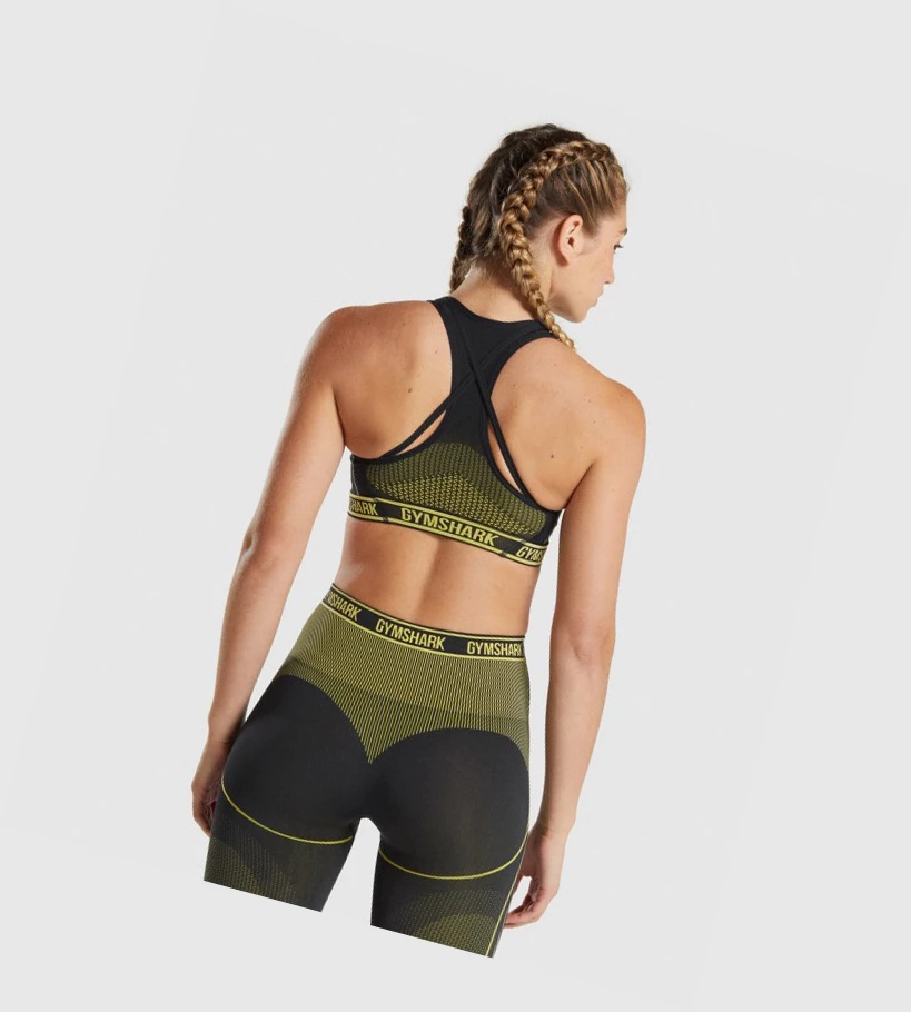 Gymshark Apex Seamless Naisten Urheiluliivit Mustat Keltainen | IJQZOB781