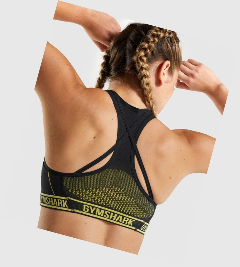 Gymshark Apex Seamless Naisten Urheiluliivit Mustat Keltainen | IJQZOB781