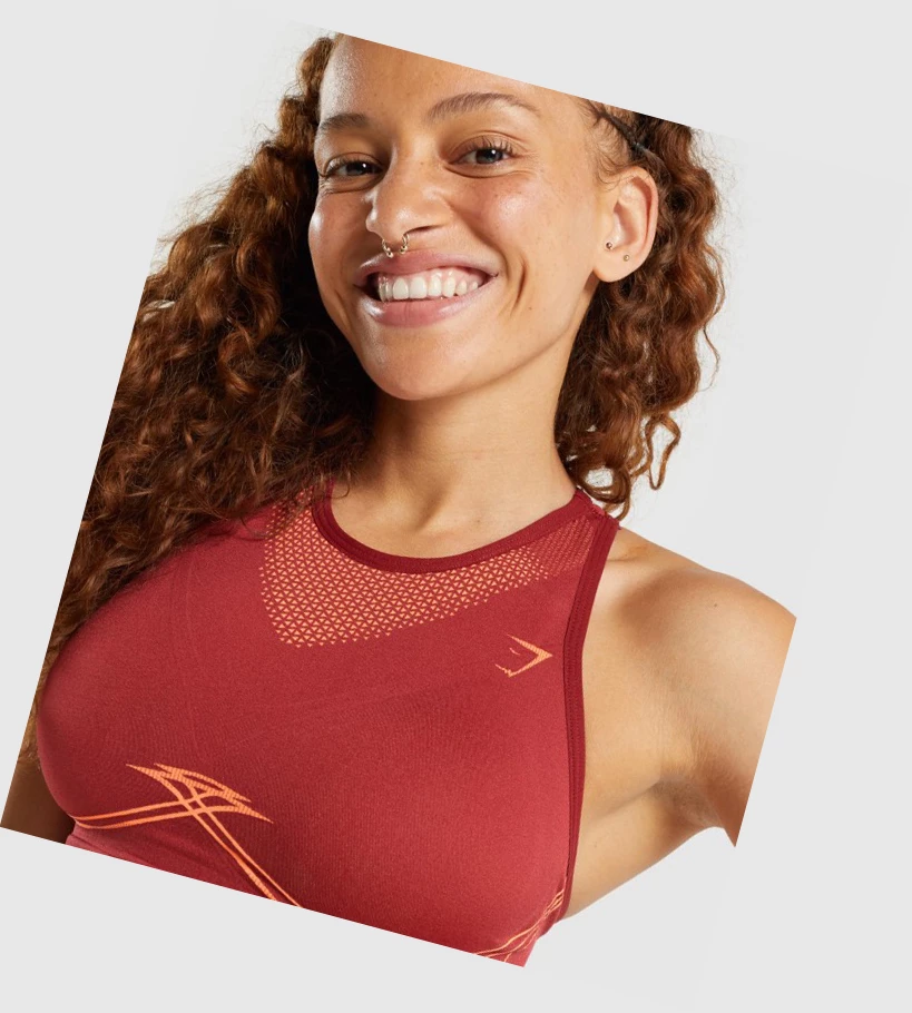 Gymshark Apex Seamless Naisten Urheiluliivit Viininpunainen | LNIXDY068
