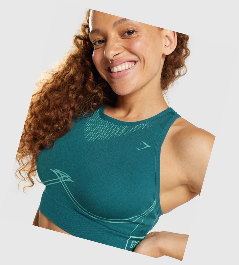 Gymshark Apex Seamless Naisten Urheiluliivit Turkoosi | VMZEUW182