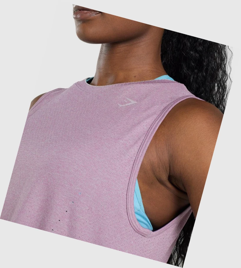 Gymshark Apex Seamless Open Back Naisten Hihaton Paita Vaaleanvioletit | XBLGUE702
