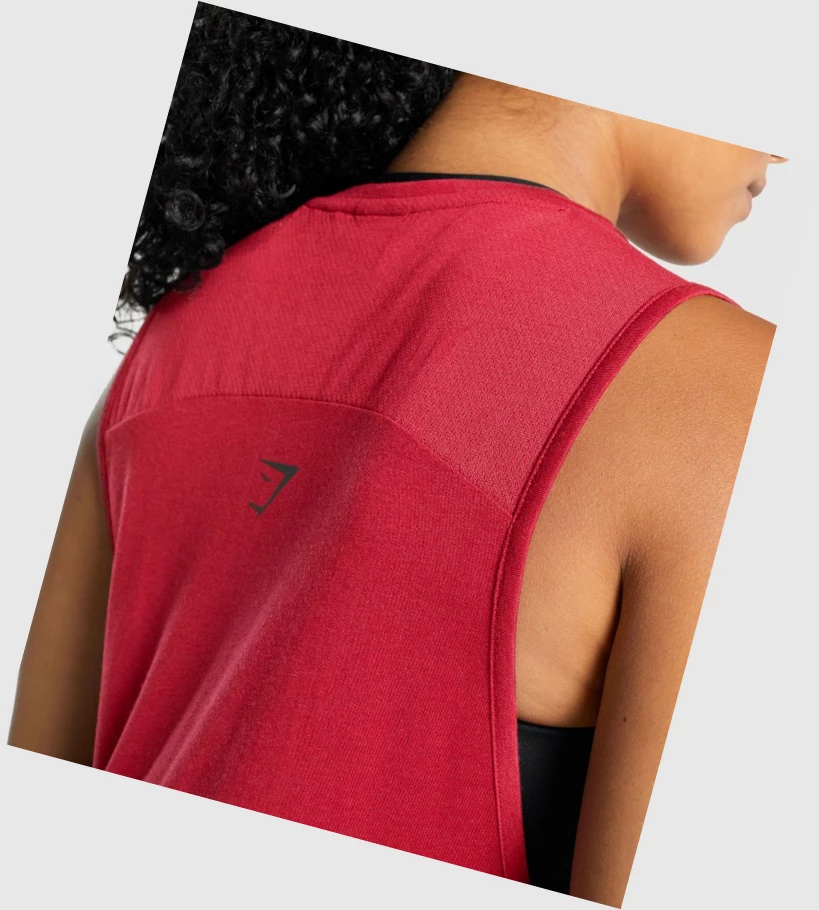 Gymshark Apollo Graafinen Naisten Hihaton Paita Viininpunainen | KLZWAG175