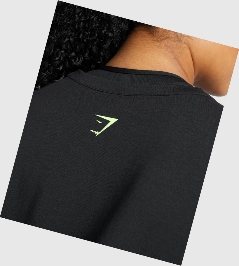 Gymshark Apollo Graafinen Naisten T Paidat Mustat | KPNBVS905