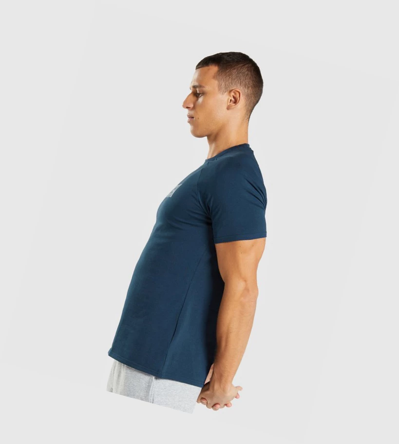 Gymshark Apollo Miesten T Paidat Laivastonsininen | MHZSIN182