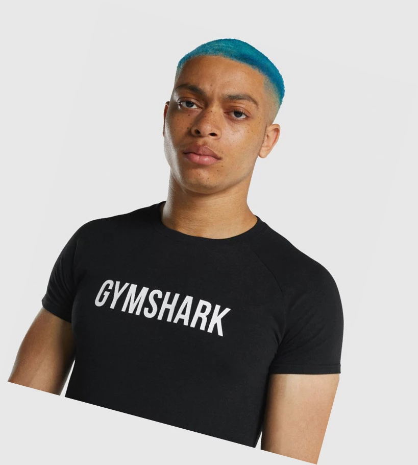 Gymshark Apollo Miesten T Paidat Mustat | CJERHN156