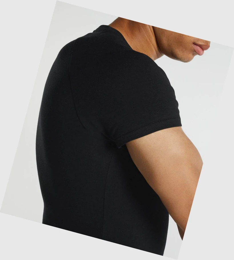 Gymshark Apollo Miesten T Paidat Mustat | CJERHN156