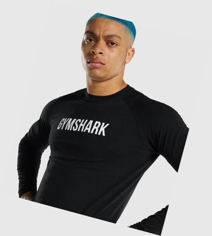 Gymshark Apollo Miesten T Paidat Mustat | MTFLUD327