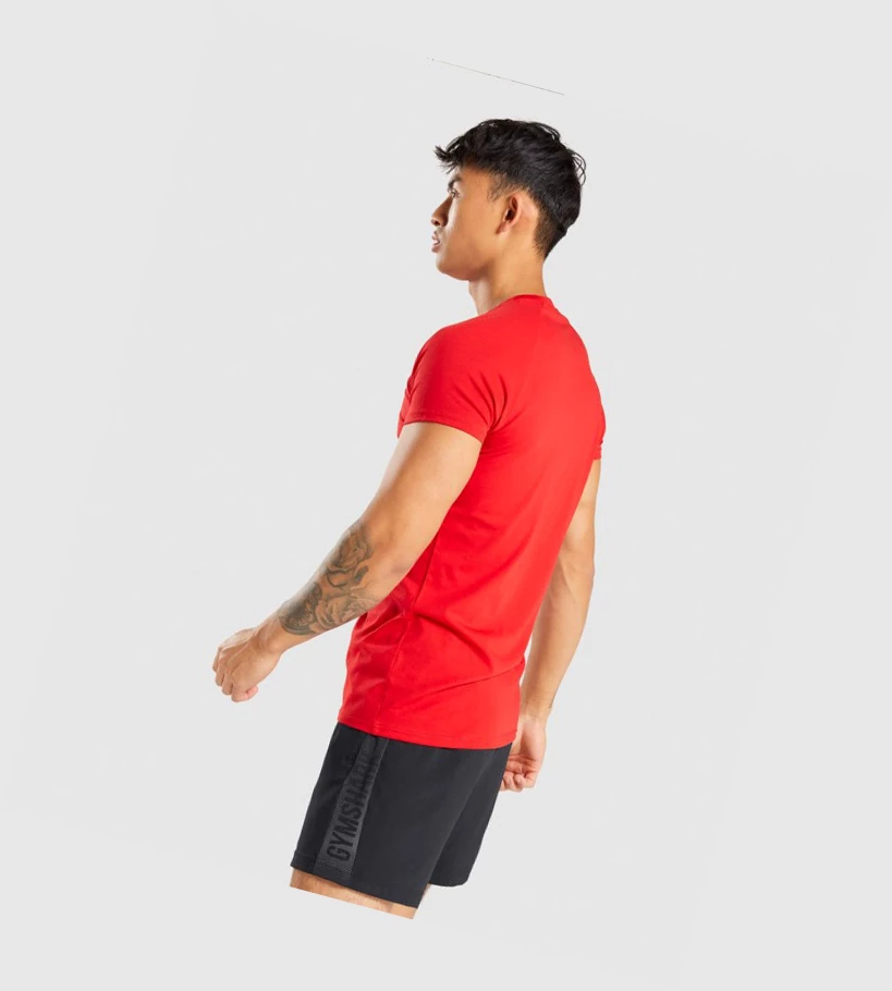 Gymshark Apollo Miesten T Paidat Punainen | SVPIJW576