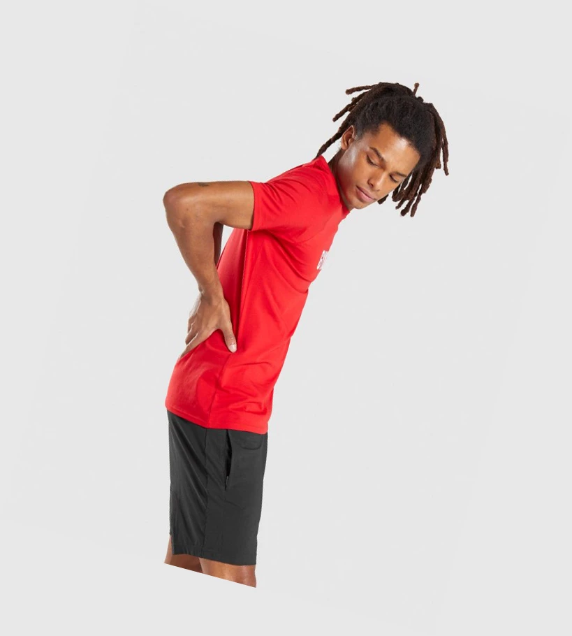 Gymshark Apollo Miesten T Paidat Punainen | YOFXET285
