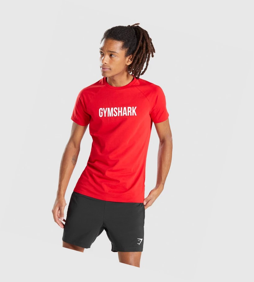 Gymshark Apollo Miesten T Paidat Punainen | YOFXET285