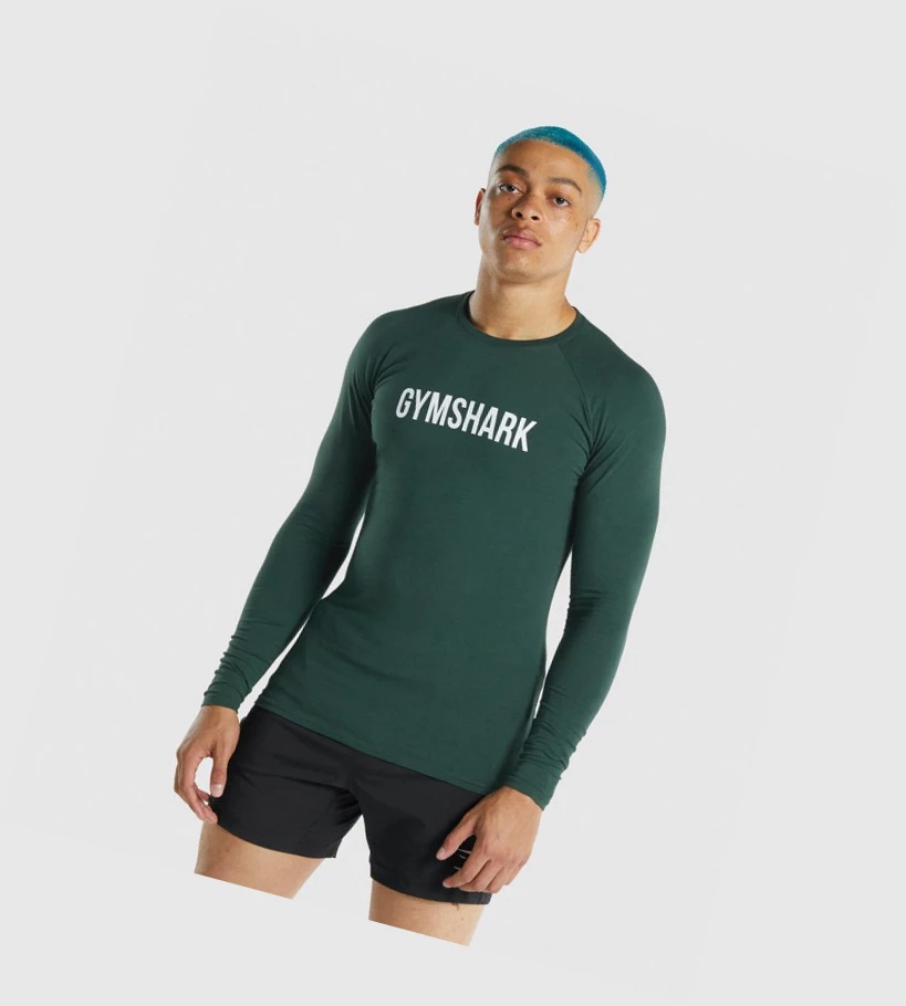 Gymshark Apollo Miesten T Paidat Tummanvihreä | ZFVNHL816