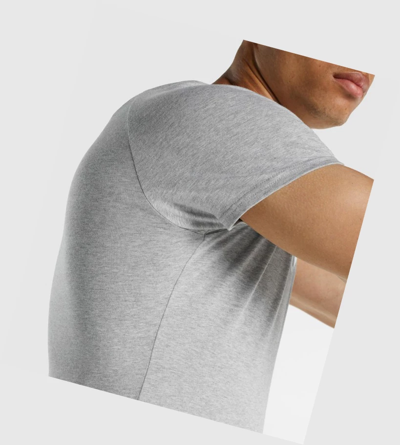 Gymshark Apollo Miesten T Paidat Vaaleanharmaat | KQCUGS073