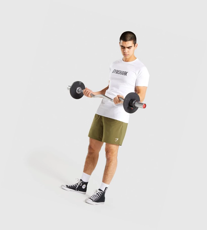 Gymshark Apollo Miesten T Paidat Valkoinen | PHLVDR584