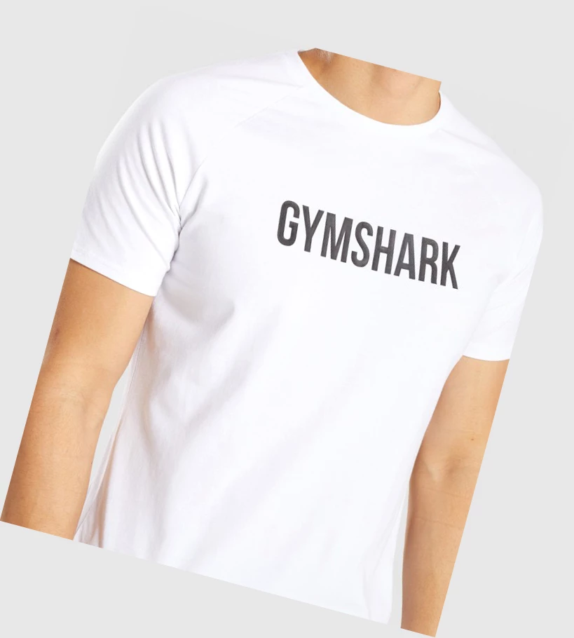 Gymshark Apollo Miesten T Paidat Valkoinen | PHLVDR584