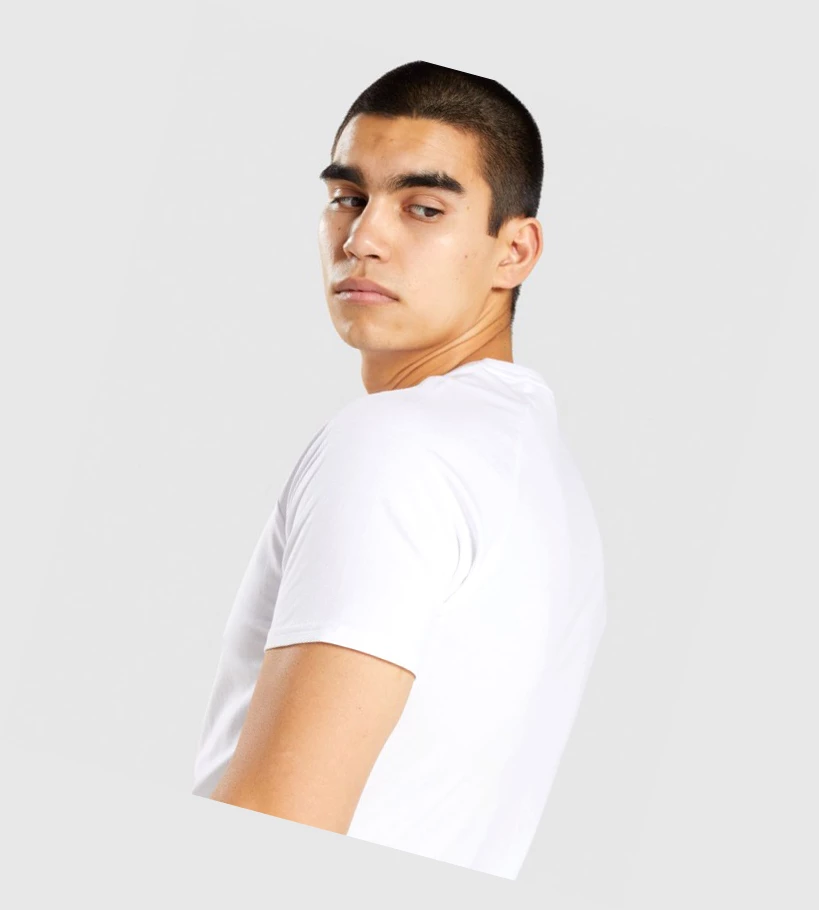 Gymshark Apollo Miesten T Paidat Valkoinen | PHLVDR584