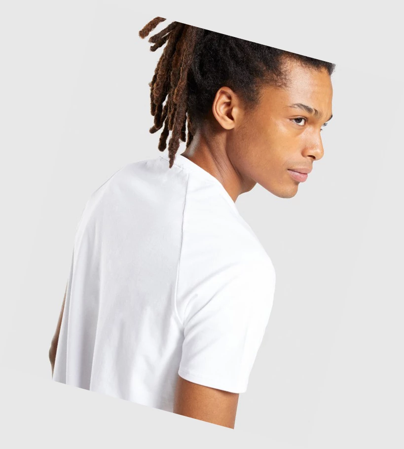 Gymshark Apollo Miesten T Paidat Valkoinen | TSRLCH396