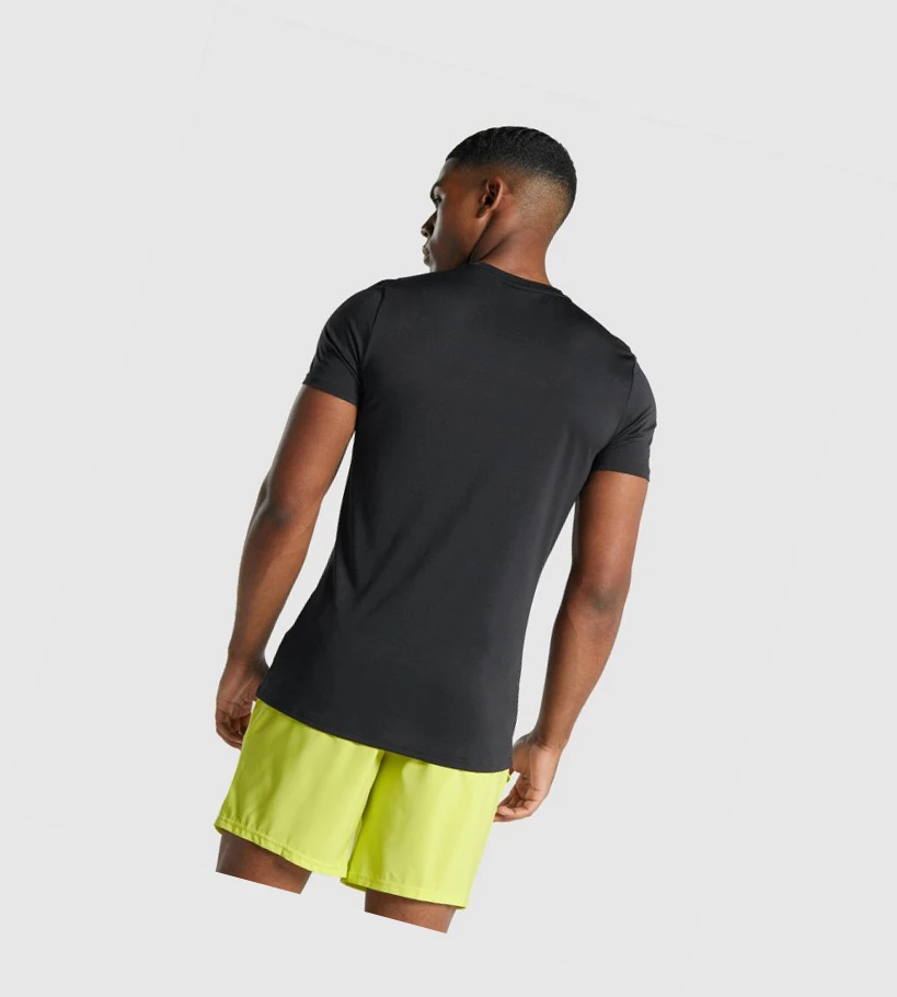 Gymshark Arrival Graafinen Miesten T Paidat Mustat | GOTRUX132