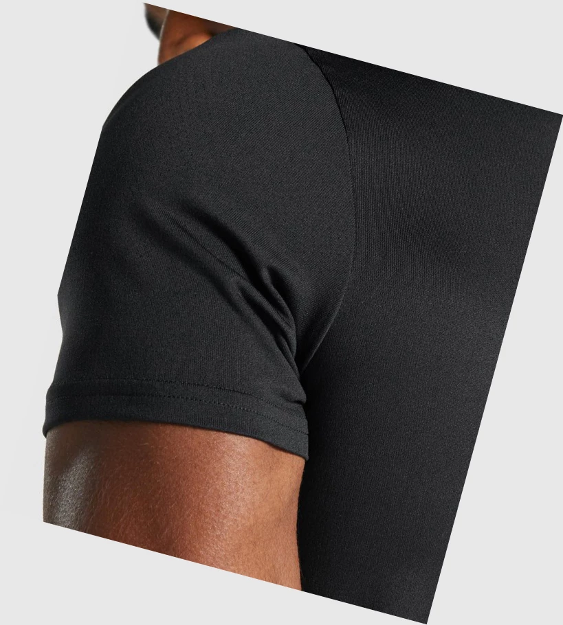 Gymshark Arrival Graafinen Miesten T Paidat Mustat | GOTRUX132