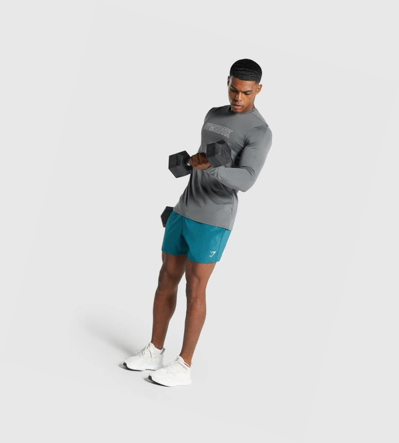 Gymshark Arrival Graafinen Miesten T Paidat Harmaat | RPCEDW523