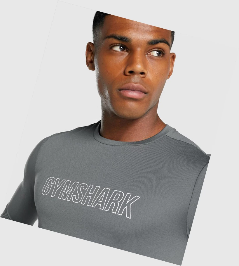 Gymshark Arrival Graafinen Miesten T Paidat Harmaat | RPCEDW523