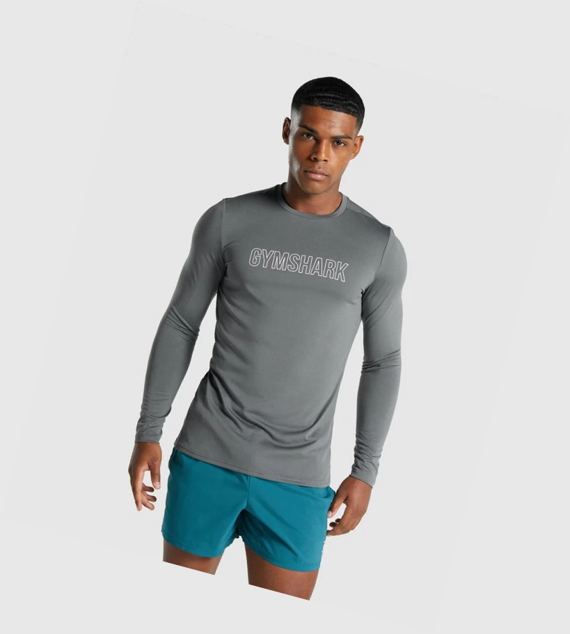 Gymshark Arrival Graafinen Miesten T Paidat Harmaat | RPCEDW523