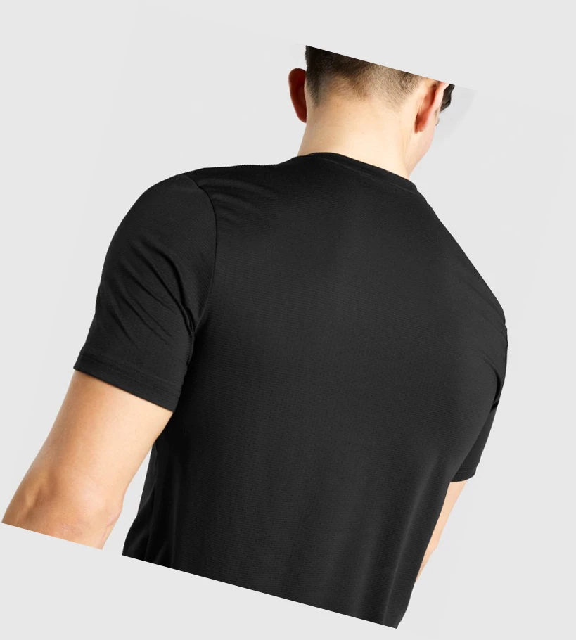 Gymshark Arrival Graafinen Miesten T Paidat Mustat | WMELKD923