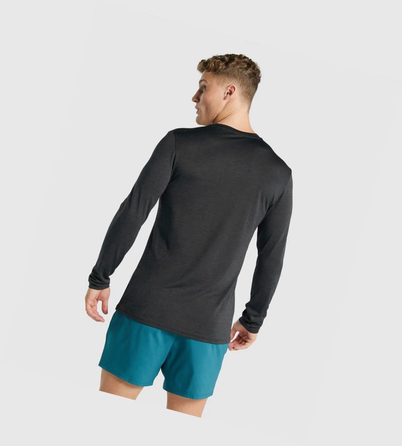 Gymshark Arrival Marl Miesten T Paidat Mustat | EQFOHN832