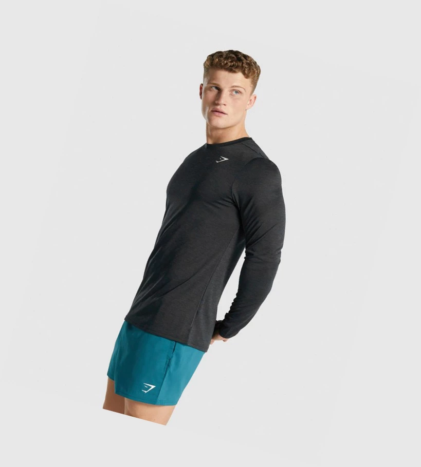 Gymshark Arrival Marl Miesten T Paidat Mustat | EQFOHN832