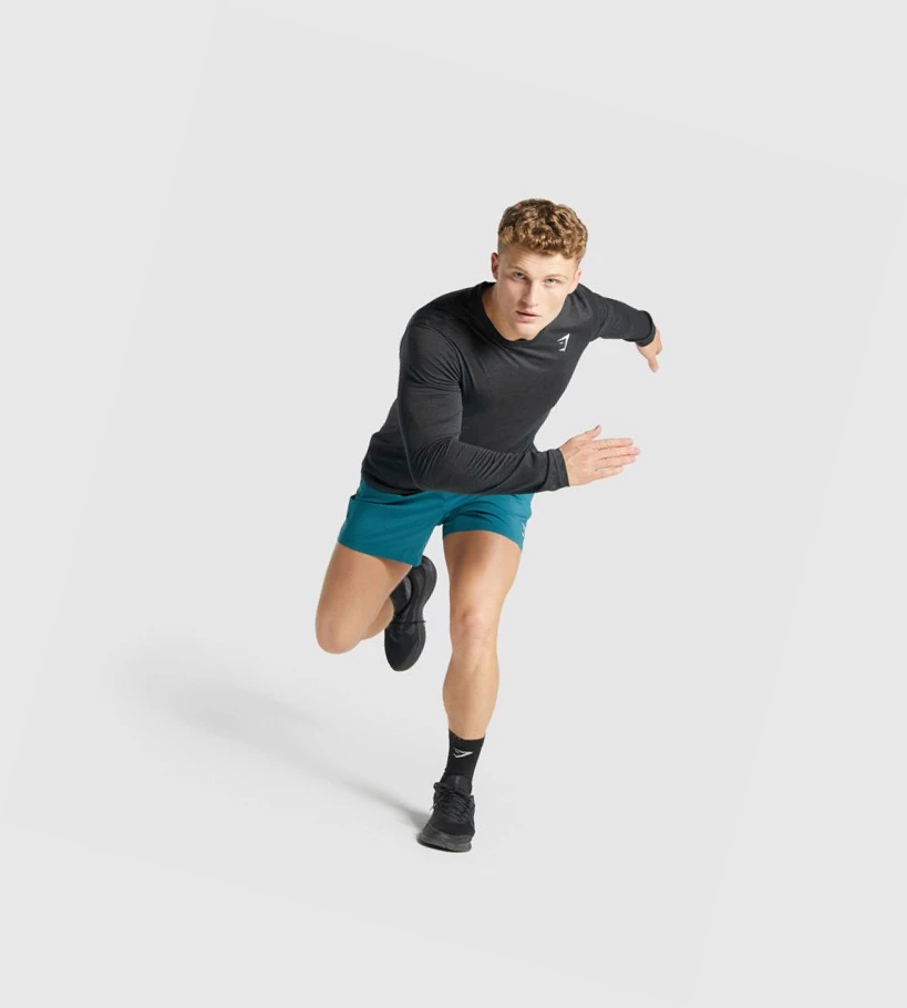 Gymshark Arrival Marl Miesten T Paidat Mustat | EQFOHN832