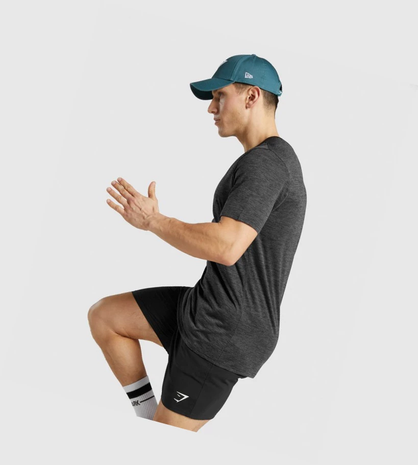 Gymshark Arrival Marl Miesten T Paidat Mustat | XZRPTV983