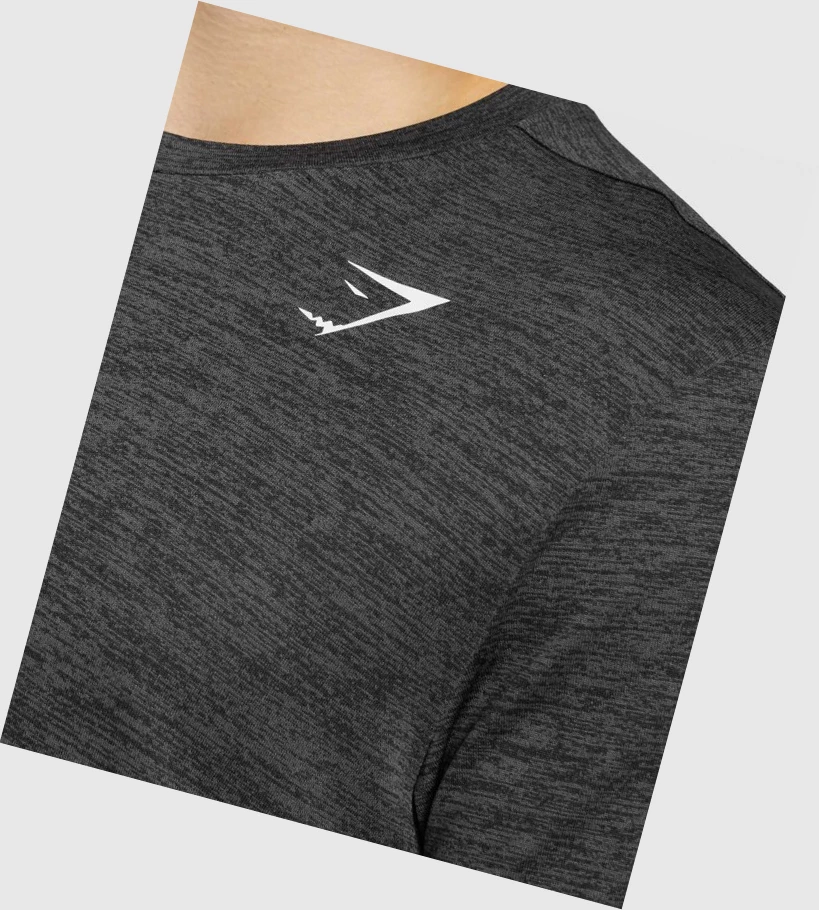 Gymshark Arrival Marl Miesten T Paidat Mustat | XZRPTV983