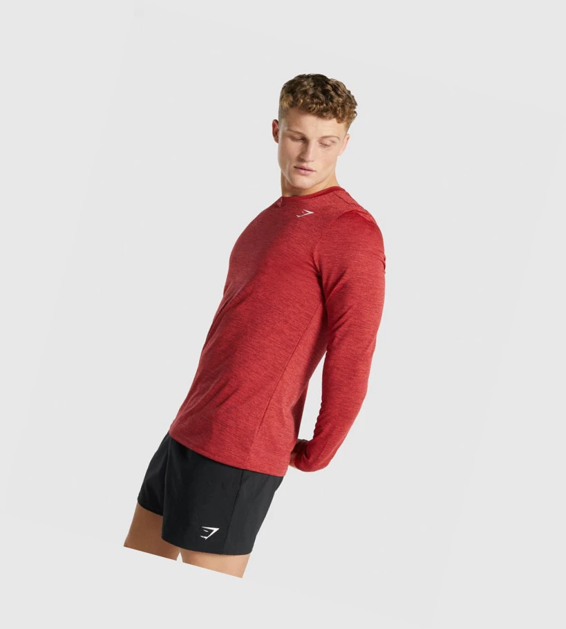 Gymshark Arrival Marl Miesten T Paidat Punainen | WUEHJK401