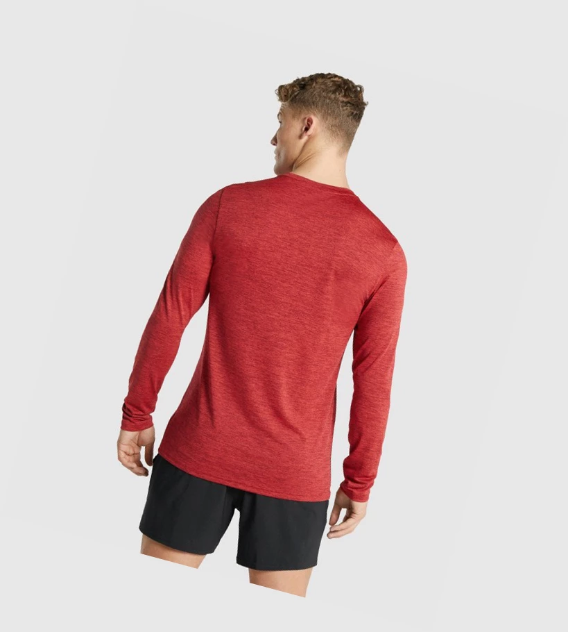 Gymshark Arrival Marl Miesten T Paidat Punainen | WUEHJK401