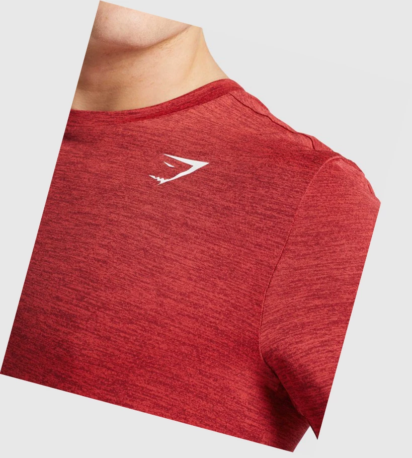 Gymshark Arrival Marl Miesten T Paidat Punainen | WUEHJK401