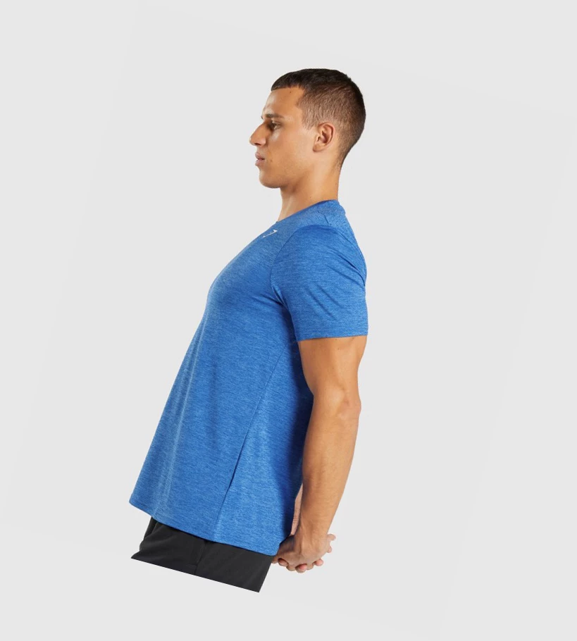 Gymshark Arrival Marl Miesten T Paidat Sininen Sininen | TFDNSU452