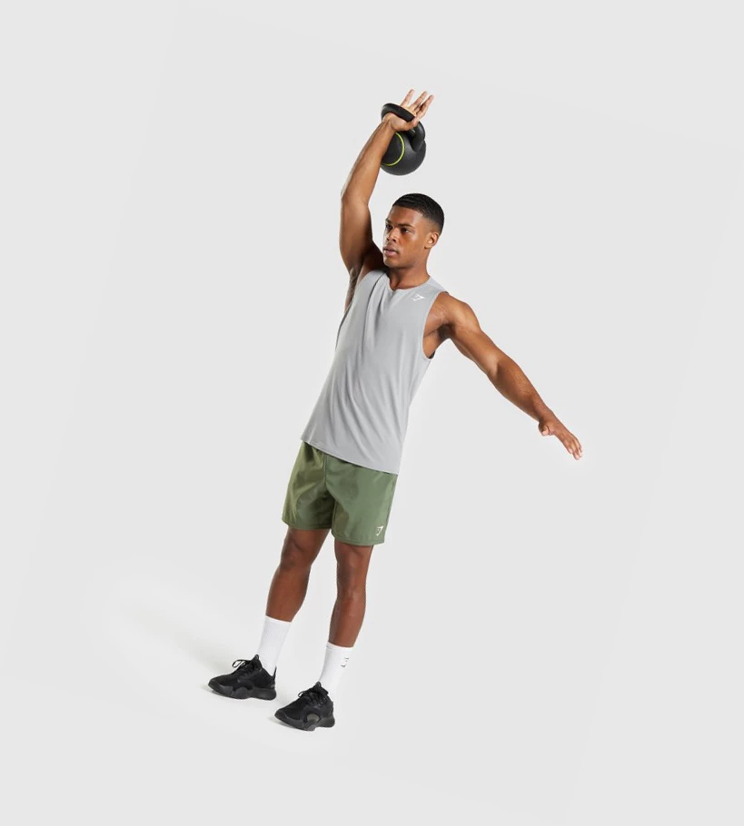 Gymshark Arrival Miesten Hihaton Paita Harmaat | OQWUYE268