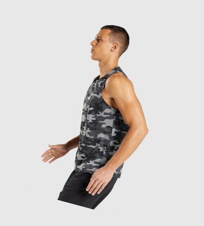 Gymshark Arrival Miesten Hihaton Paita Harmaat | ZQGYEK450