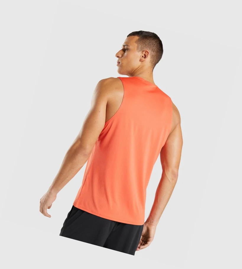 Gymshark Arrival Miesten Hihaton Paita Oranssi | PRXIHC487