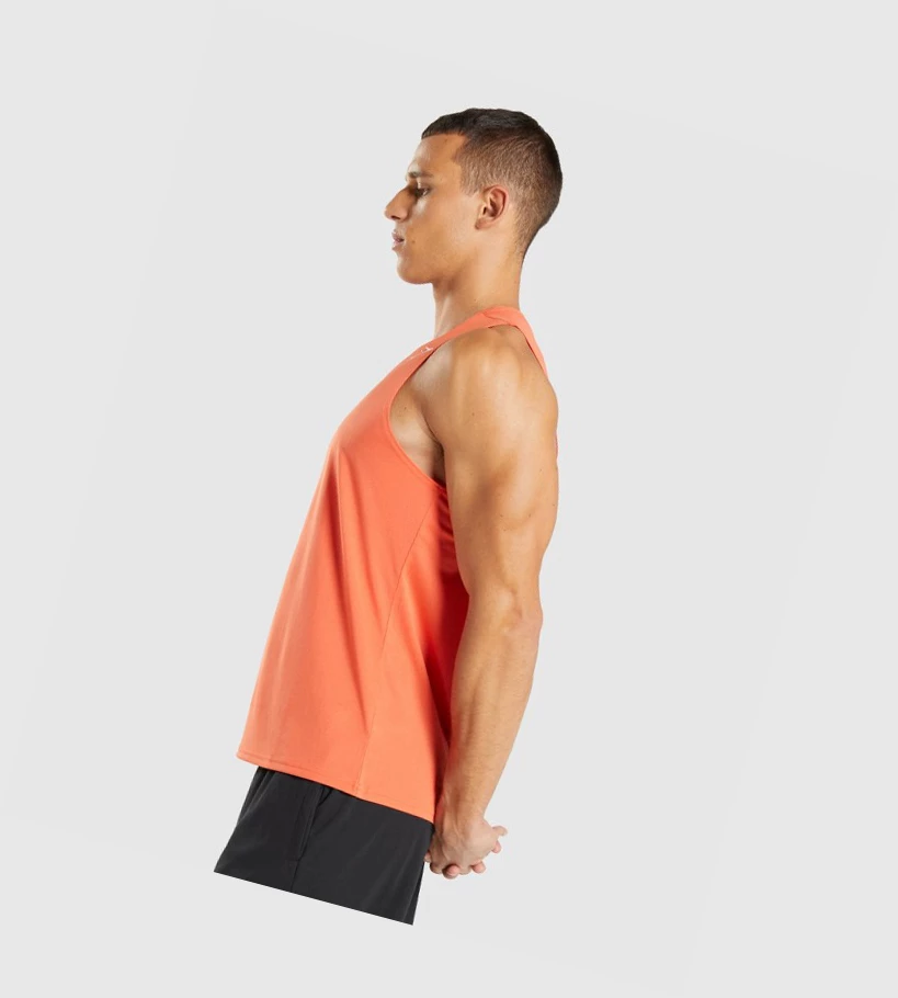 Gymshark Arrival Miesten Hihaton Paita Oranssi | PRXIHC487