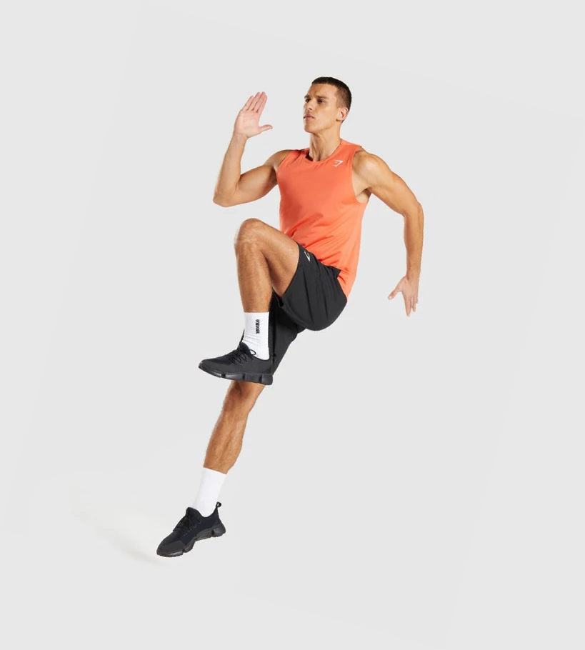 Gymshark Arrival Miesten Hihaton Paita Oranssi | PRXIHC487