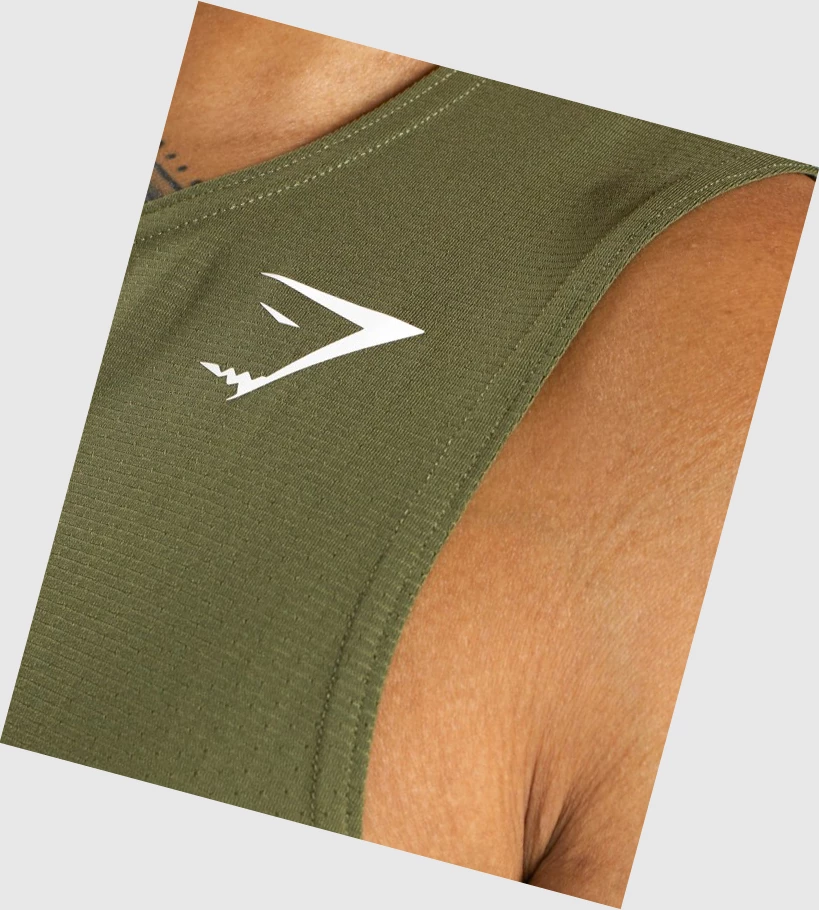 Gymshark Arrival Miesten Hihaton Paita Tummanvihreä | ZGARDS146