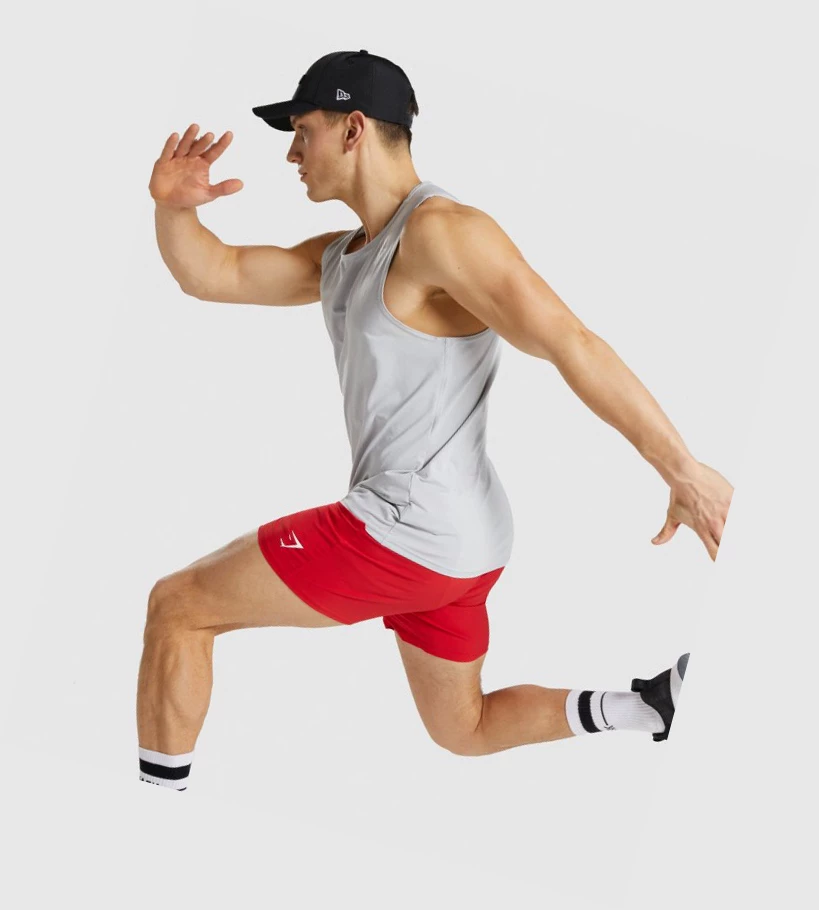 Gymshark Arrival Miesten Hihaton Paita Vaaleanharmaat | OPJACG183