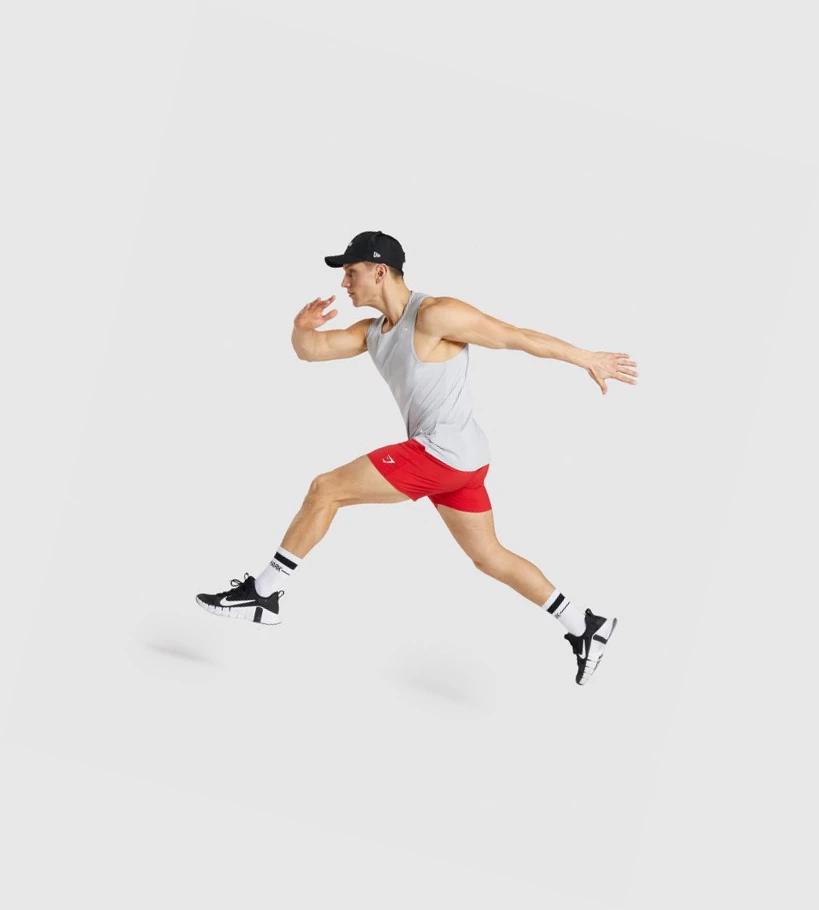 Gymshark Arrival Miesten Hihaton Paita Vaaleanharmaat | OPJACG183