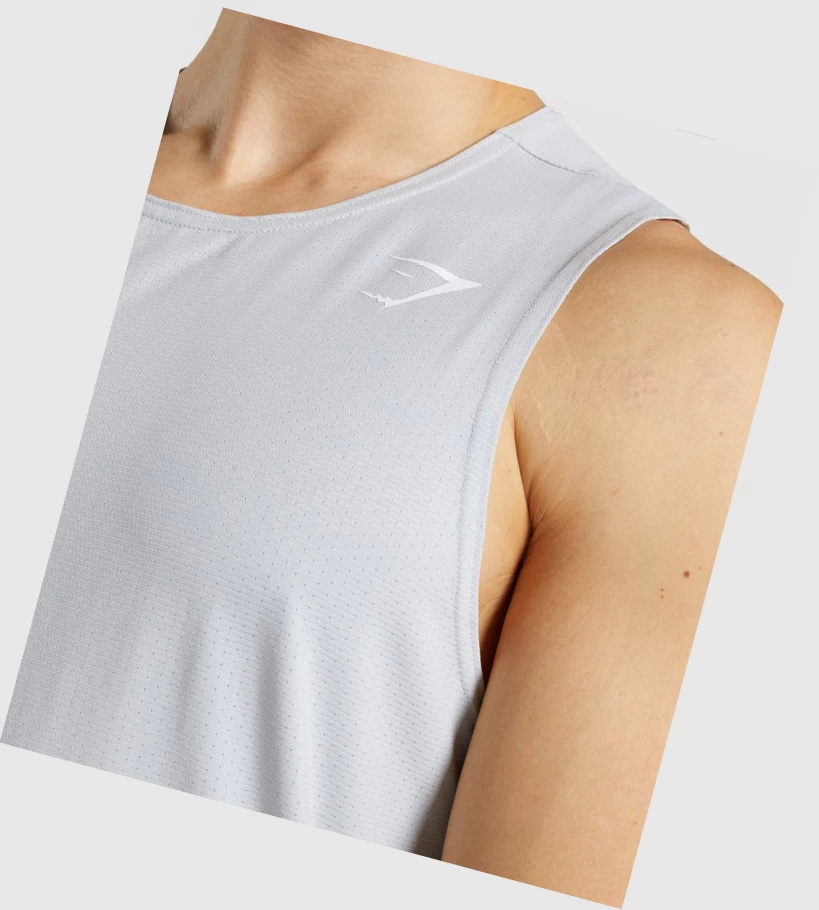 Gymshark Arrival Miesten Hihaton Paita Vaaleanharmaat | OPJACG183