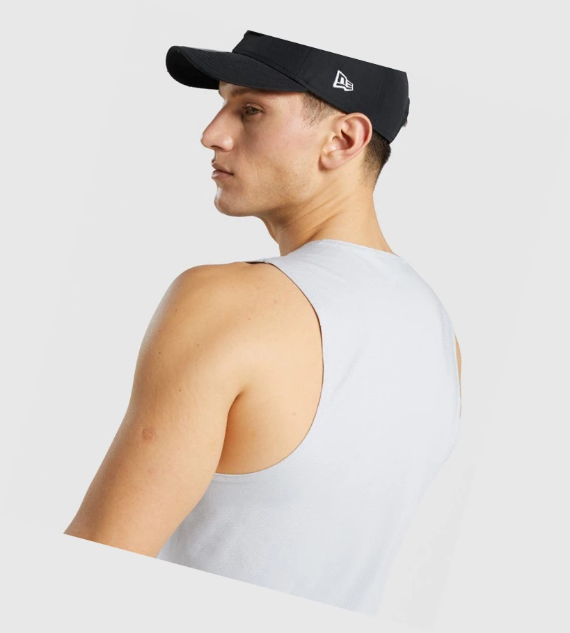 Gymshark Arrival Miesten Hihaton Paita Vaaleanharmaat | OPJACG183