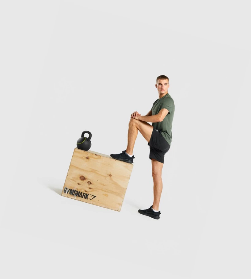 Gymshark Arrival Miesten Shortsit Mustat | ADJFXZ091